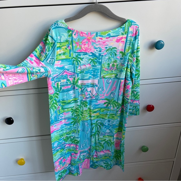 Lilly Pulitzer UPF 50+ mini Sophie dress, multi color, Honda classic print - Picture 4 of 10